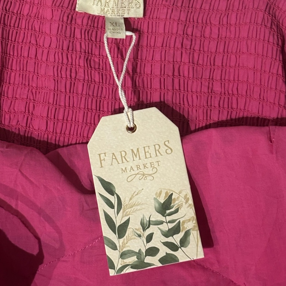 Women’s XL pink Farmers Market tiered dress - Picture 10 of 16